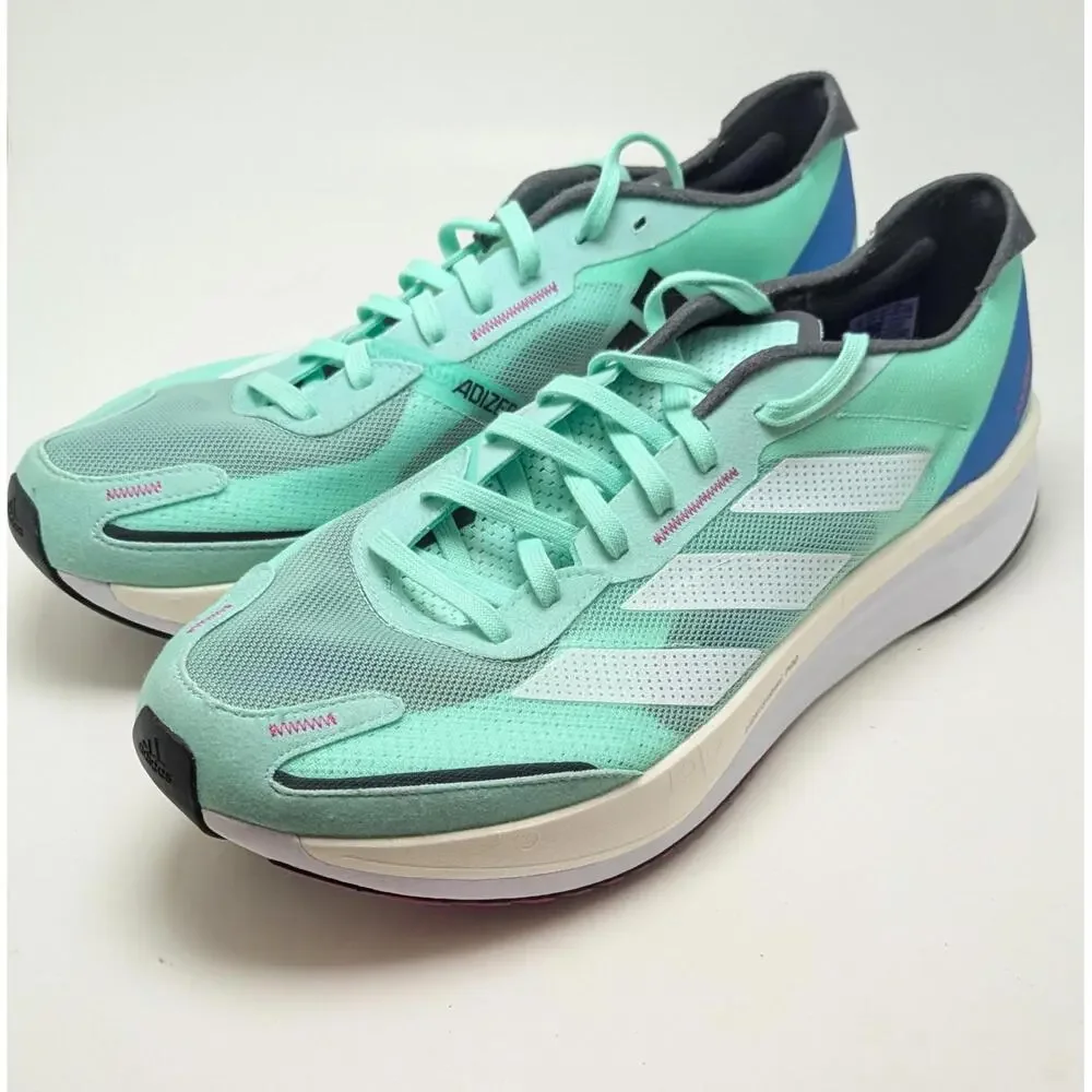 NWOB Mens Adidas Adizero‎ Boston 11 “Pulse Mint” Running Shoes GV9064 Size 13